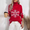 LuxeWaves™ Cozy High-Collar Christmas Sweater for Women