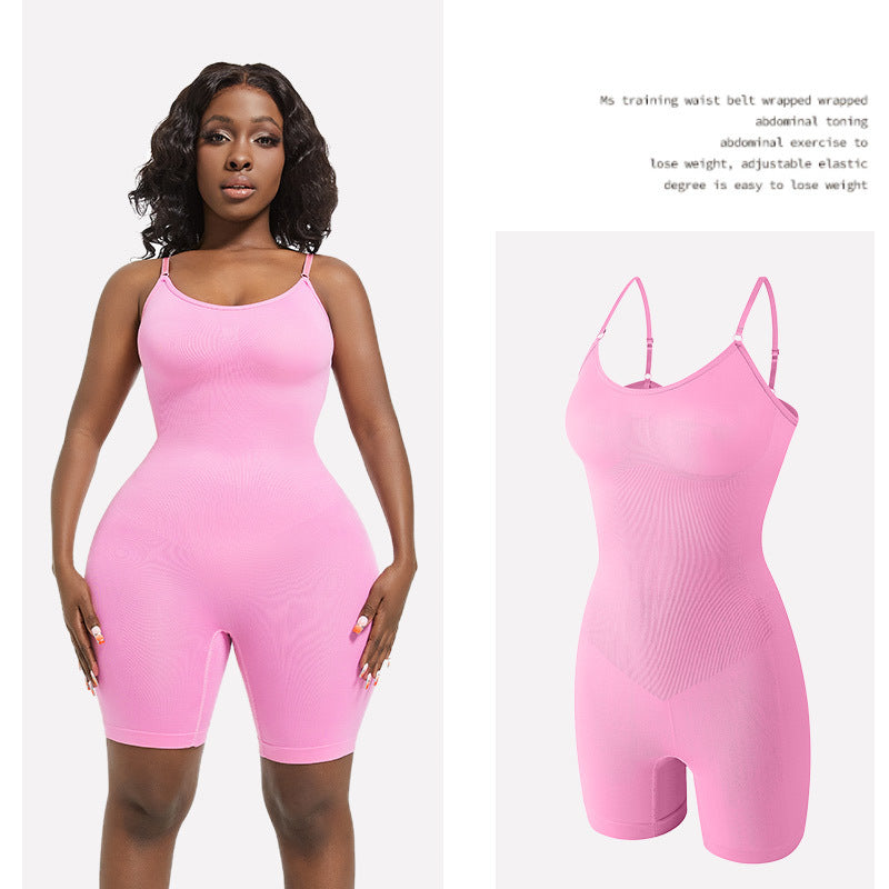 LuxeWaves™ | Seamless Sculpting Mid-Thigh Shapewear Bodysuit – Tummy Control & Curve Smoothing