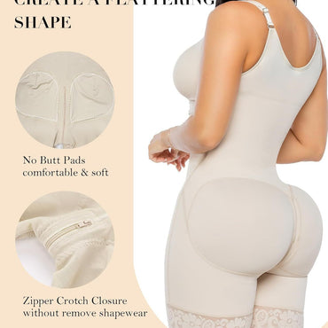 LuxeWaves™ | One-Piece Sculpting Shapewear with Front Zipper