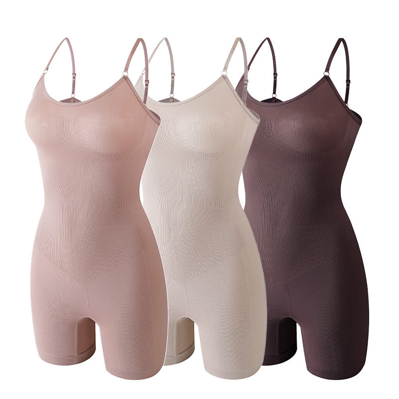 LuxeWaves™ | Seamless Sculpting Mid-Thigh Shapewear Bodysuit – Tummy Control & Curve Smoothing