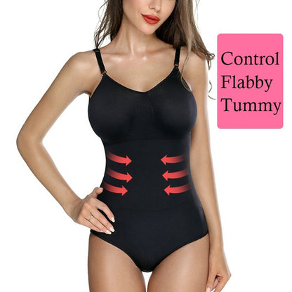 LuxeWaves™ Firm Control Sculpt Bodysuit – Waist Trainer & Tummy Shaper