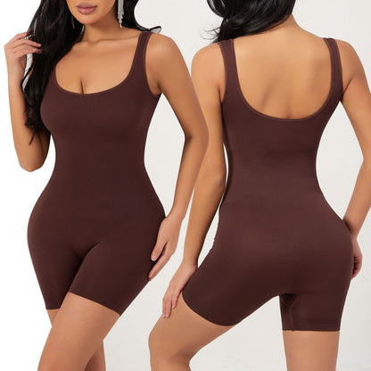 LuxeWaves™ | Seamless Sculpting Shapewear Bodysuit – Mid-Thigh Smoothing & Tummy Control