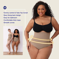 Skin color T-belly pants