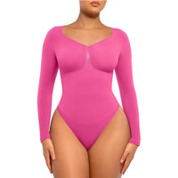 Rose red long-sleeved style