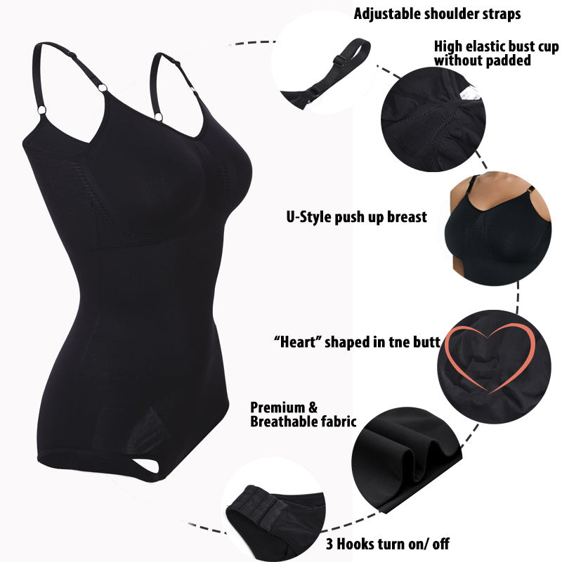 LuxeWaves™ Firm Control Sculpt Bodysuit – Waist Trainer & Tummy Shaper