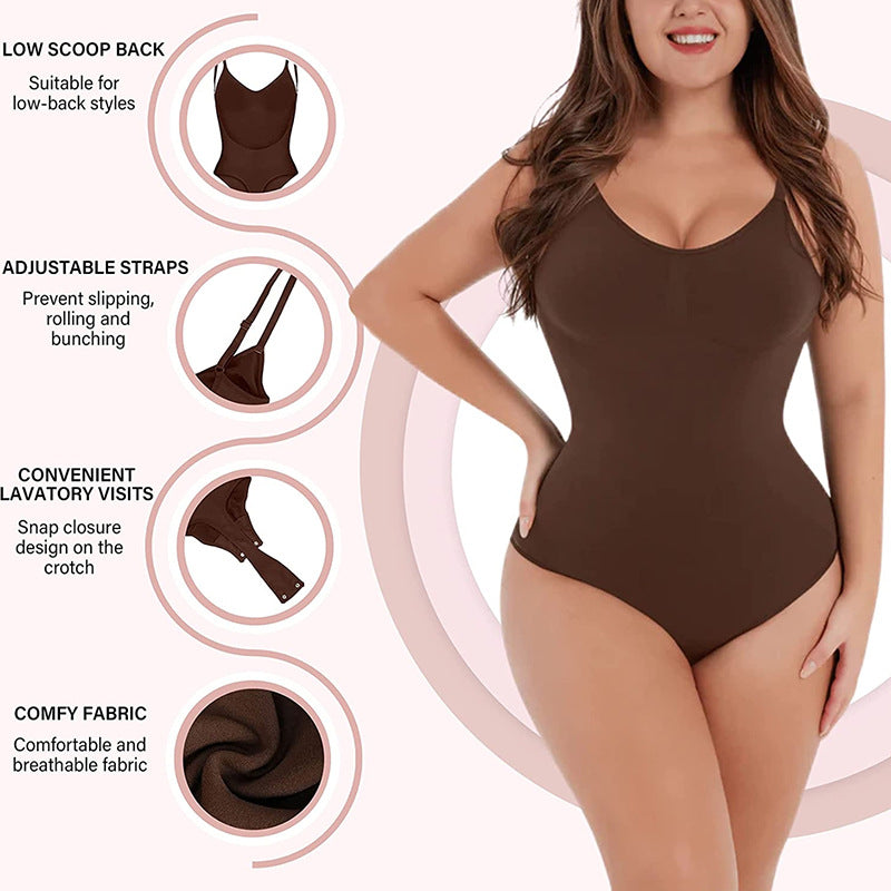 LuxeWaves™ | Seamless Low-Back Sculpt Bodysuit