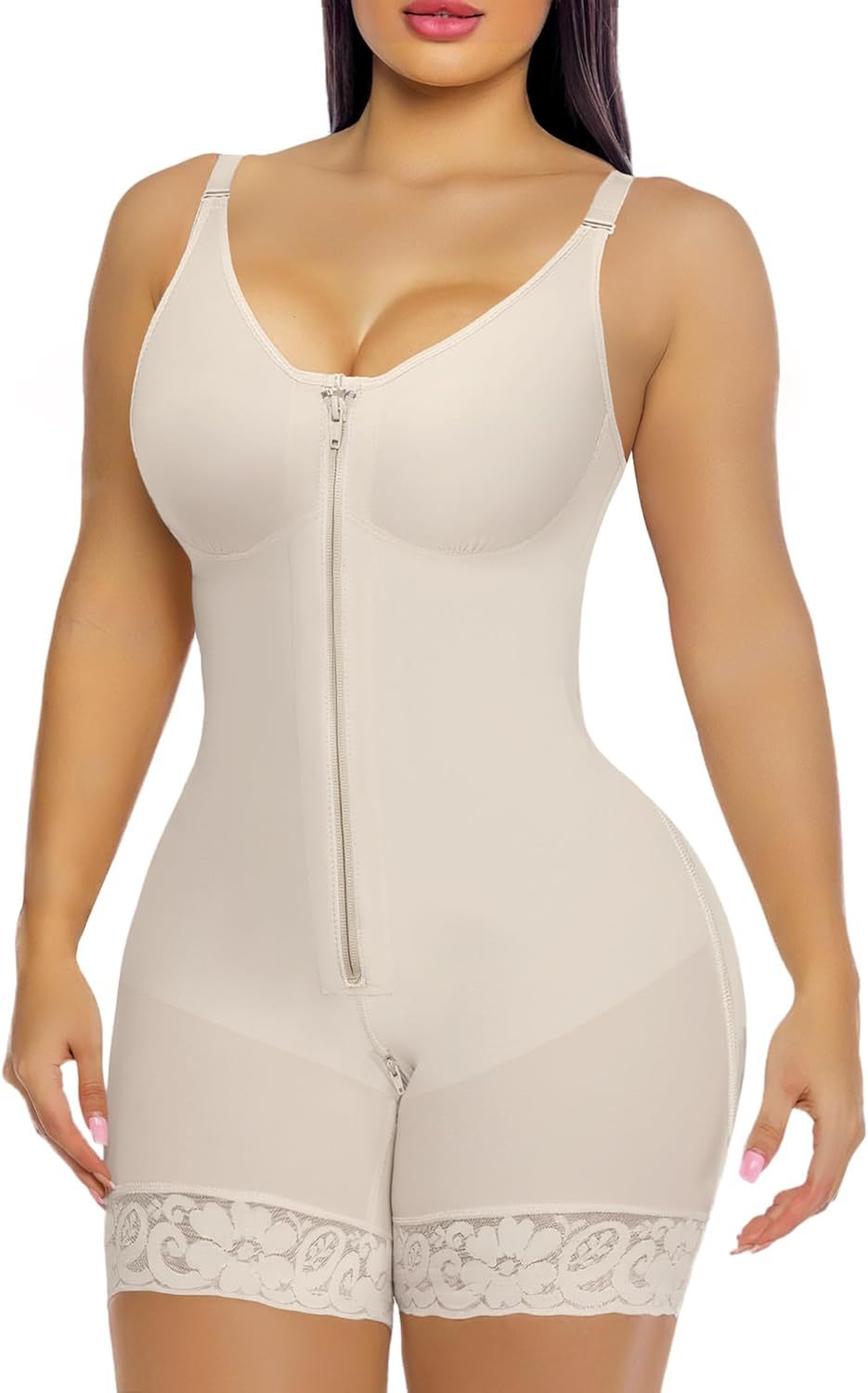 LuxeWaves™ | One-Piece Sculpting Shapewear with Front Zipper
