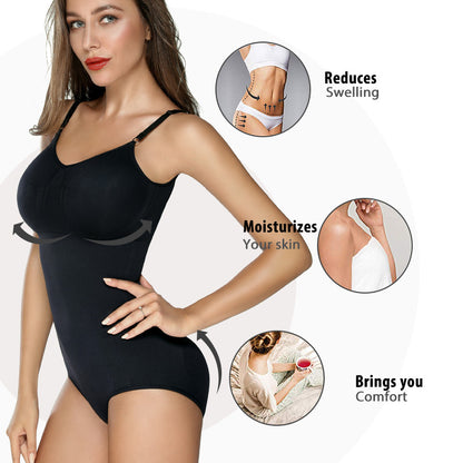 LuxeWaves™ Firm Control Sculpt Bodysuit – Waist Trainer & Tummy Shaper