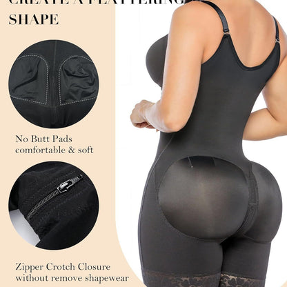 LuxeWaves™ | One-Piece Sculpting Shapewear with Front Zipper