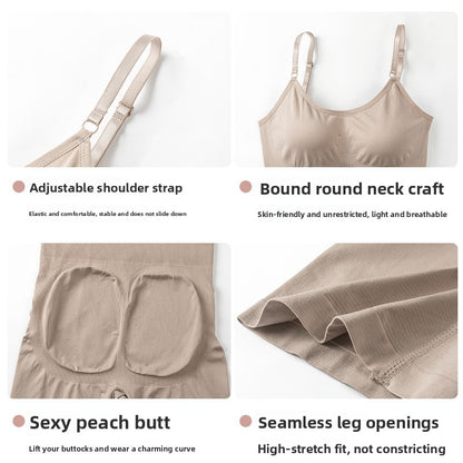 LuxeWaves™ | Seamless Sculpting Mid-Thigh Shapewear Bodysuit – Tummy Control & Curve Smoothing