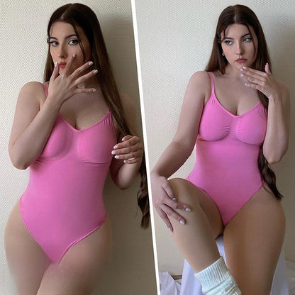 LuxeWaves™ Halter Seamless Shapewear Jumpsuit