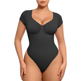LuxeWaves™ Seamless Tummy Control Bodysuit – Short & Long Sleeve