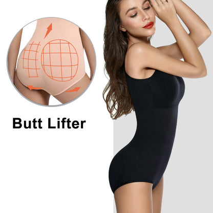 LuxeWaves™ Firm Control Sculpt Bodysuit – Waist Trainer & Tummy Shaper
