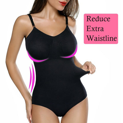 LuxeWaves™ Firm Control Sculpt Bodysuit – Waist Trainer & Tummy Shaper