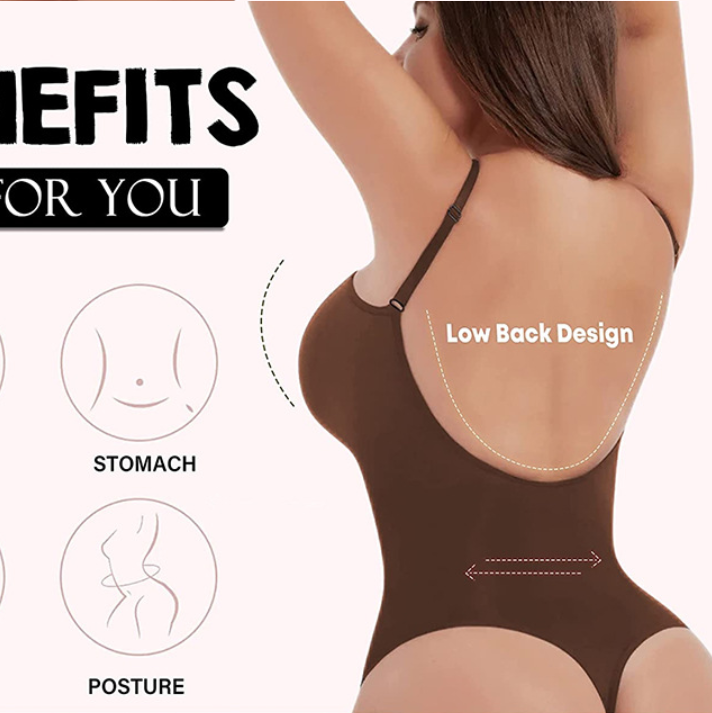 LuxeWaves™ | Seamless Low-Back Sculpt Bodysuit