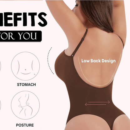 LuxeWaves™ | Seamless Low-Back Sculpt Bodysuit