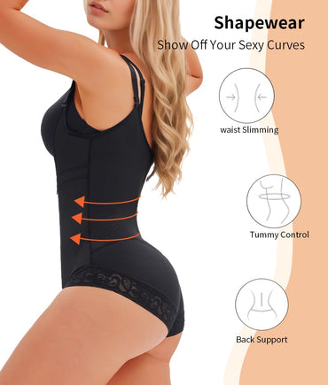 LuxeWaves™ Colombian Full Body Shaper – Tummy Control & Butt Lifting Bodysuit