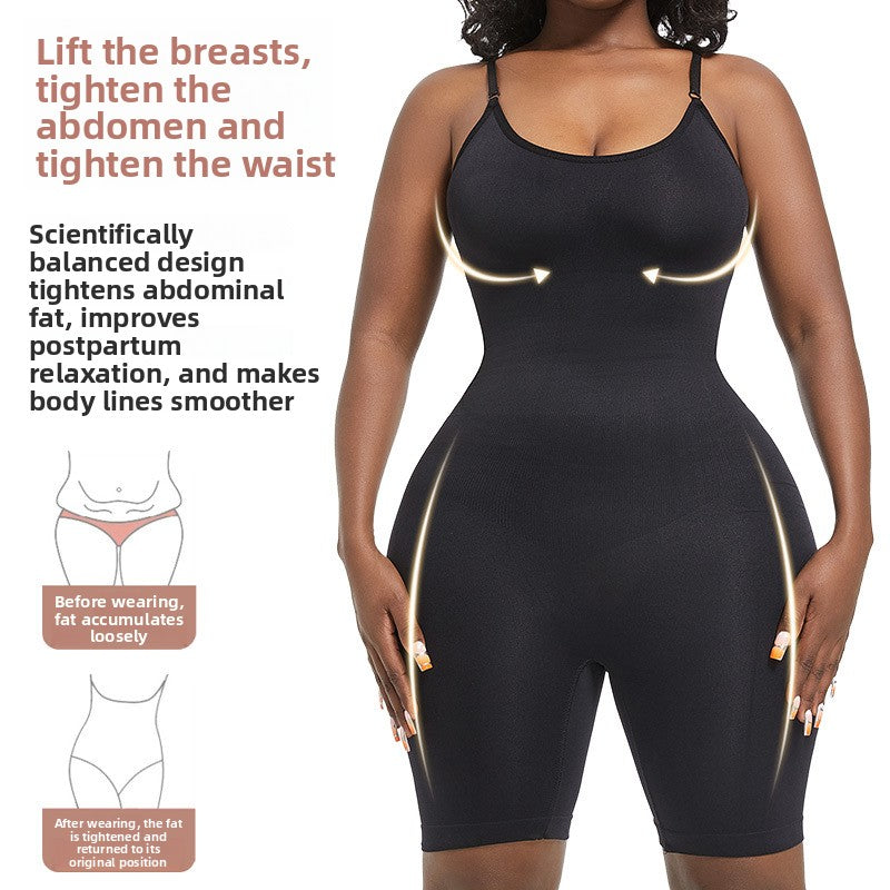 LuxeWaves™ | Seamless Sculpting Mid-Thigh Shapewear Bodysuit – Tummy Control & Curve Smoothing