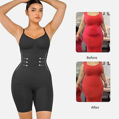 LuxeWaves™ | Seamless Sculpting Mid-Thigh Shapewear Bodysuit