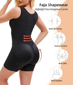 LuxeWaves™ | Women’s Fajas Tummy Control Butt Lift Compression Bodysuit