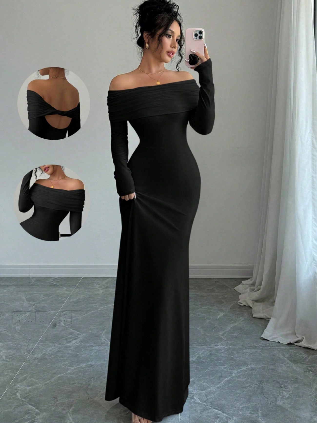 LuxeWaves™ | Silhouette Curve Bodycon Dress
