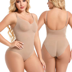LuxeWaves™ Seamless Comfort Boyshort Shaper – Plus Size Sculpting Bodysuit