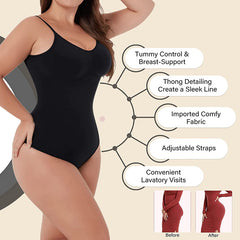 LuxeWaves™ | Seamless Low-Back Sculpt Bodysuit