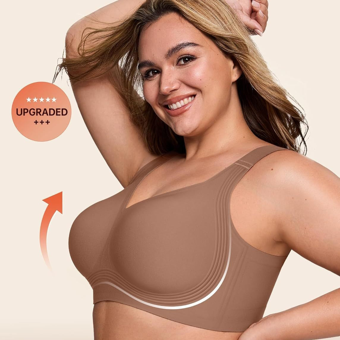 LuxeWaves™ | Second-Skin Deep V Seamless Bra