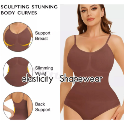 LuxeWaves™ Seamless Sculpting Shapewear Bodysuit – Waist, Tummy & Curve Control
